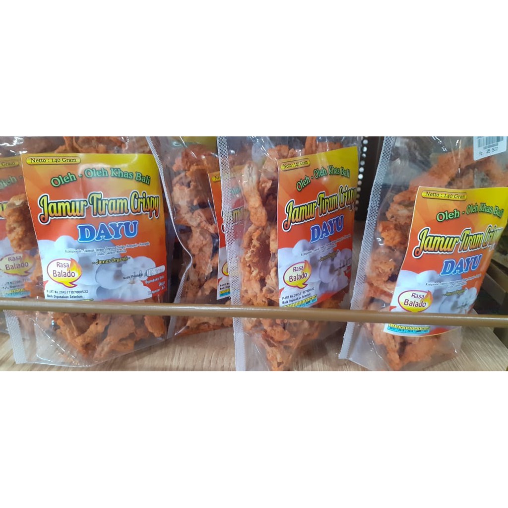 JAMUR TIRAM CRISPY DAYU 140GR ASLI BALI