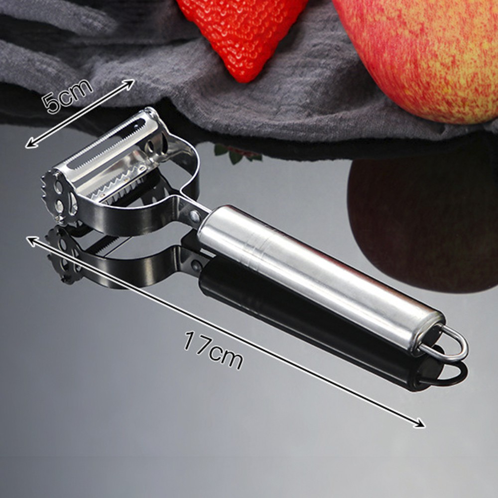 HOVELSHOP Alat Pengupas Kulit Buah Sayur Pisau Peeler Stainless Serbaguna