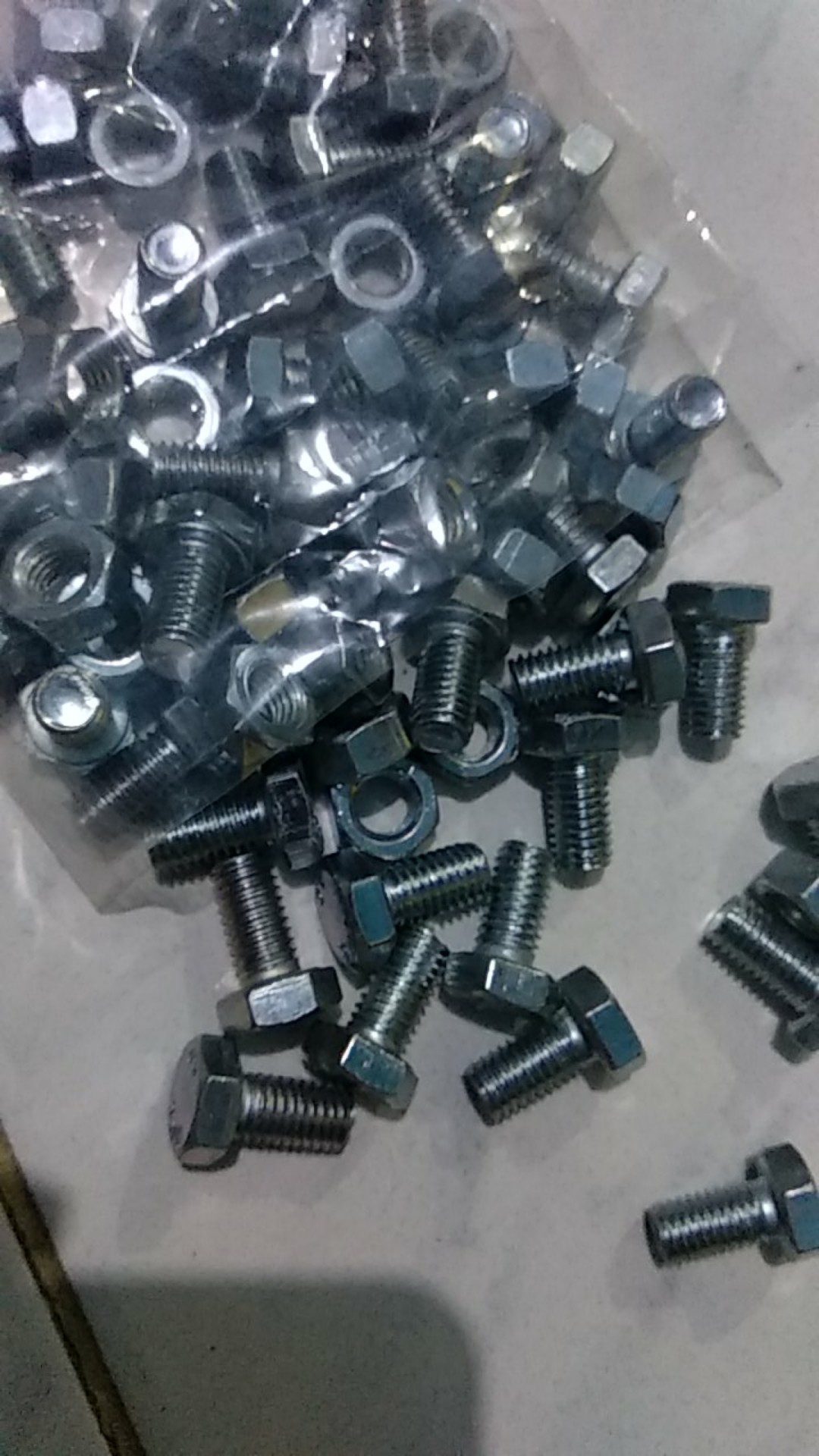 M8x15 Baut Mur Hexagon Putih Bmp Hex 8x15 Kunci 13 Galvanis (isi 10pcs)