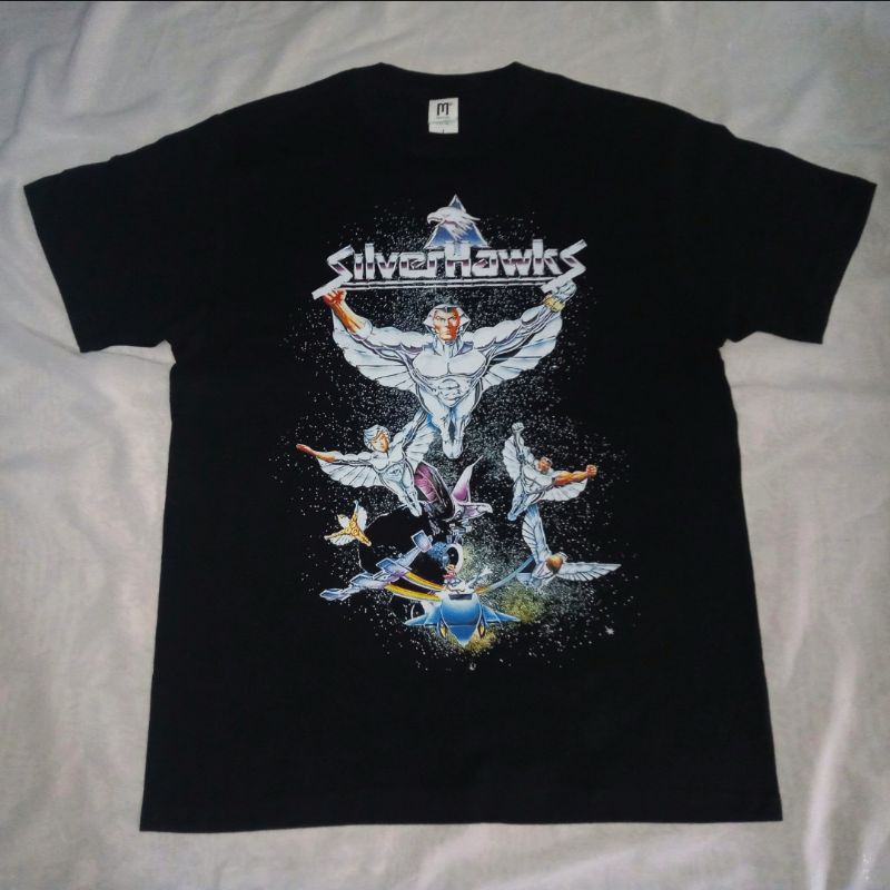 Silverhawaks Vintage Anime T-shirt/Kaos Anime Vintage Superhero Silverhawks Unisex