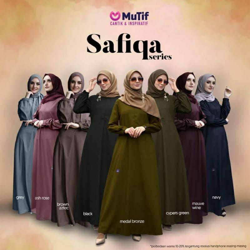 GAMIS MUTIF SAFIQA / Medal Bronze - Mauve Wine - Navy Blazer
