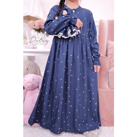 Booked Uma Ditsy Little Amore Navy Size 4