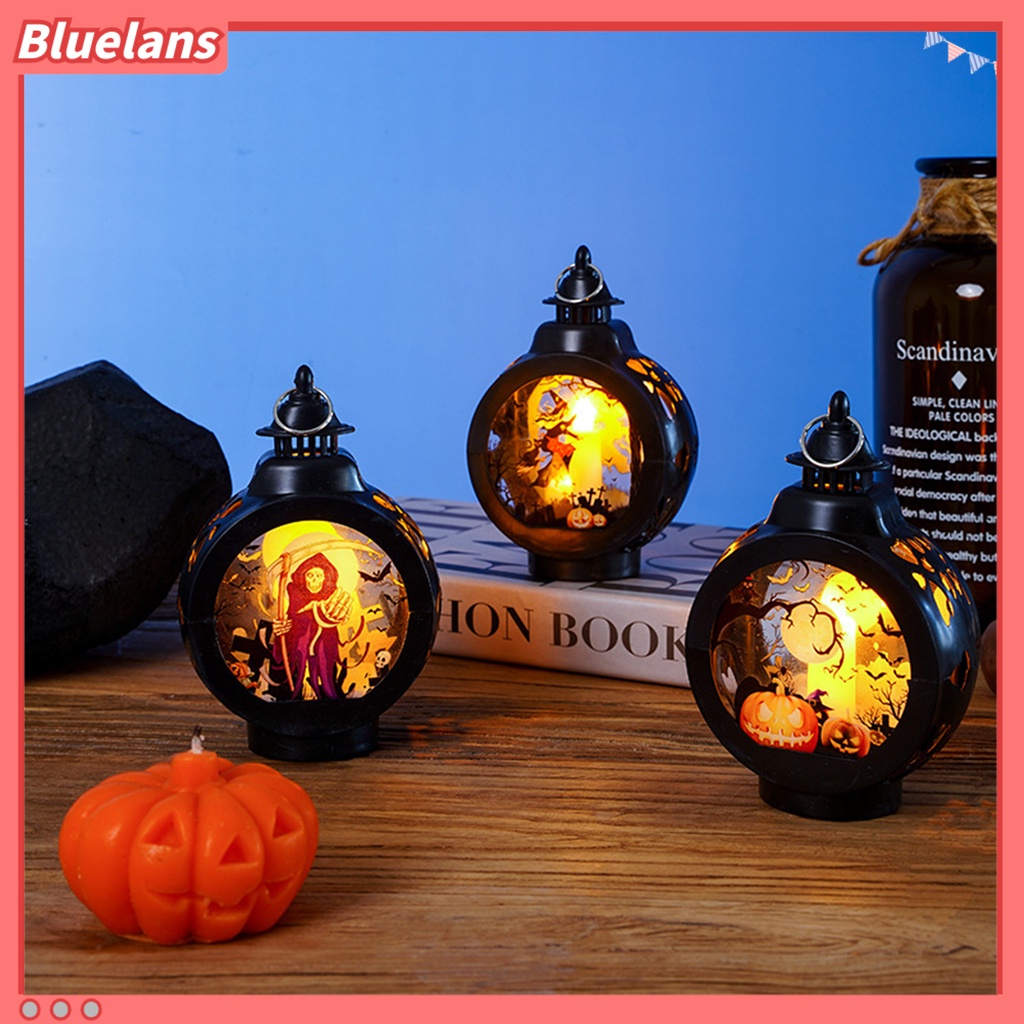 (In Stock) Lampu Lentera LED Bentuk Labu Halloween Tahan Air