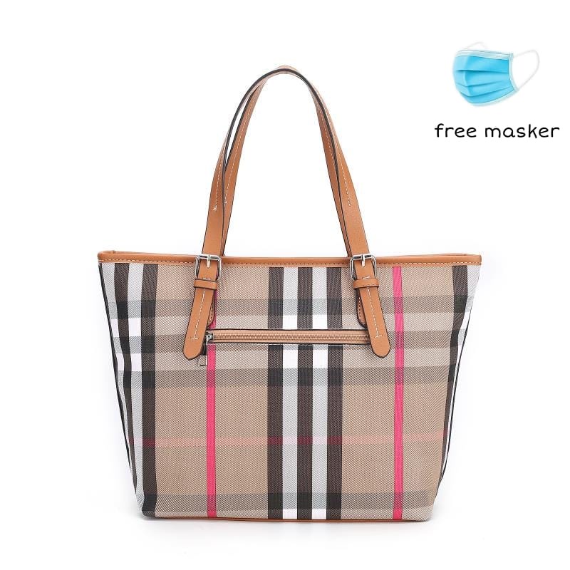 Totebag wanita motif kotak-kotak import style wanita #014