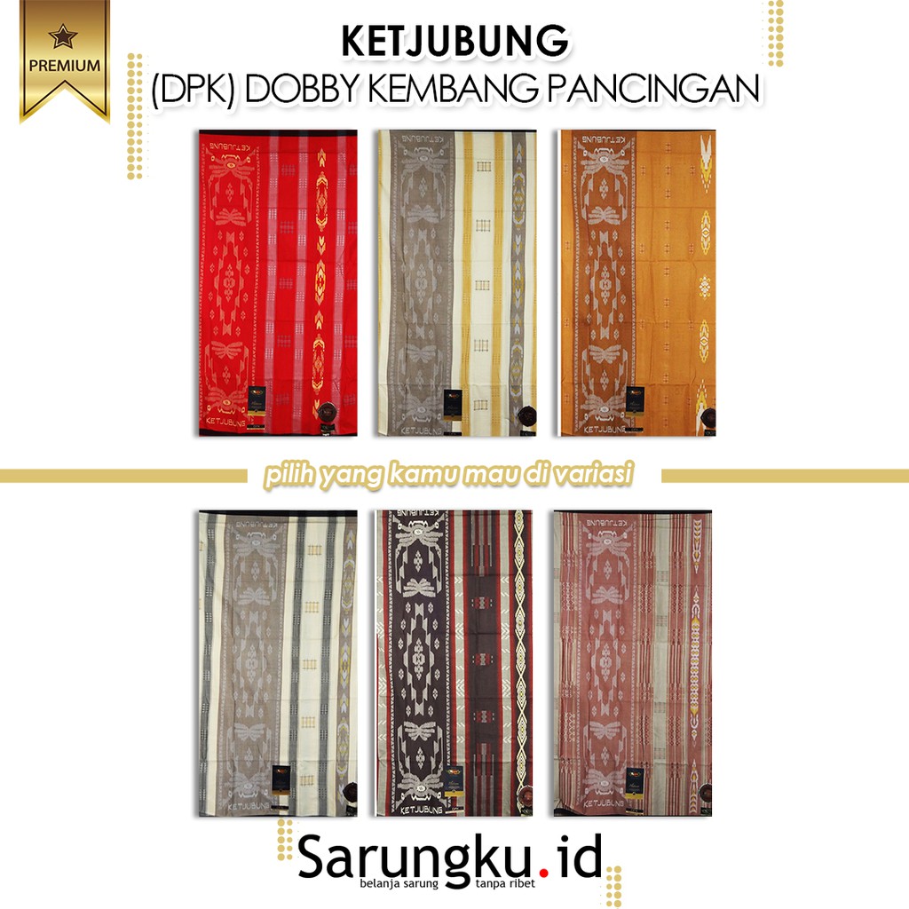 SARUNG KETJUBUNG PLATINUM DOBBY KEMBANG PANCINGAN (DPK)