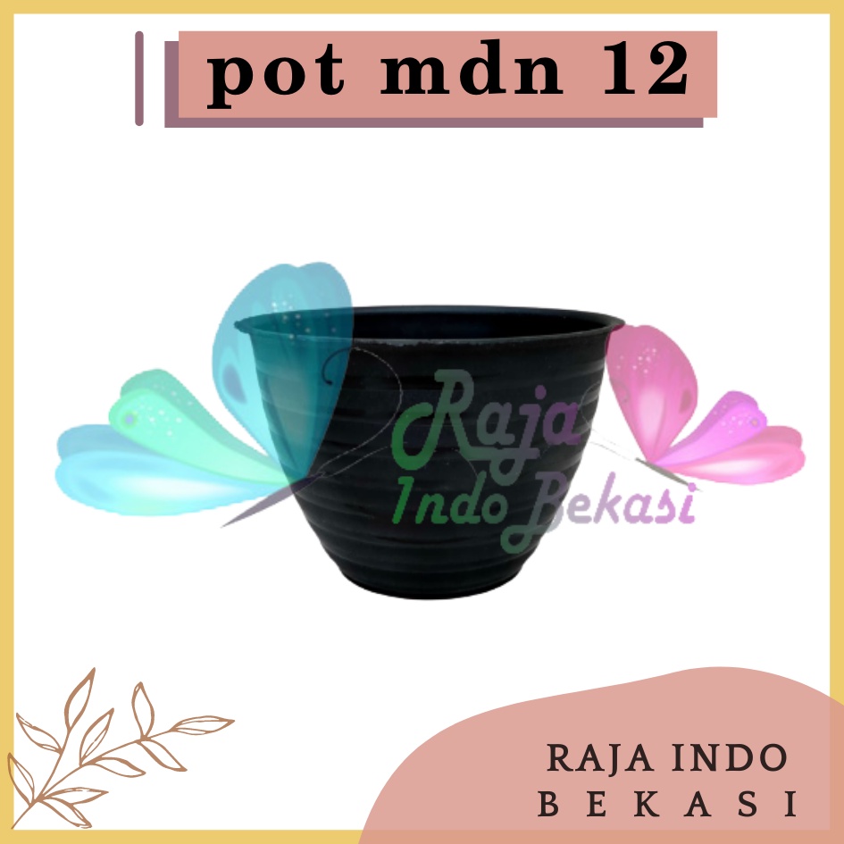 Pot Tawon 12 CM Hitam Pot Tawon Mdn - Pot Plastik 12CM Vas Pot Bunga Tawon Pot Bunga Aglonema