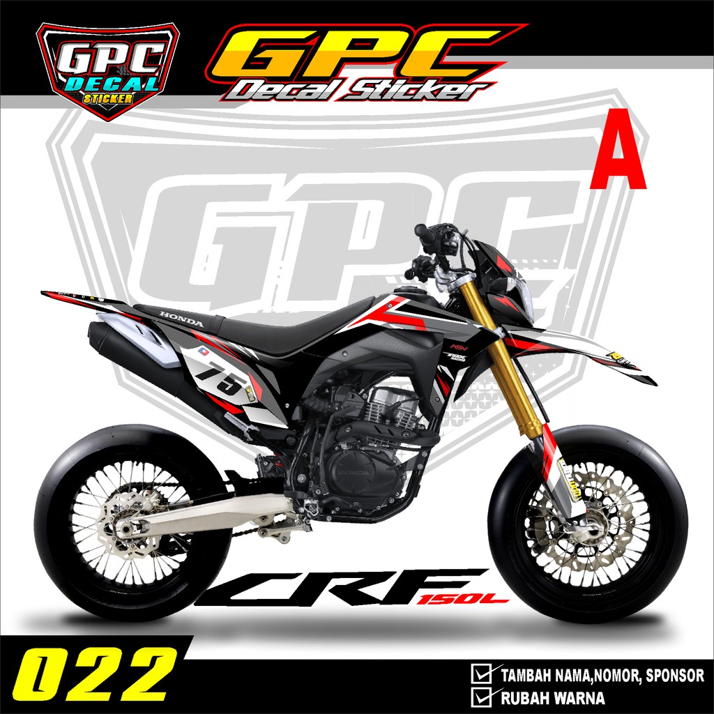 Decal Sticker CRF 150 L- Fullbody-Dekal stiker CRF 150 L minimalis GPC-022