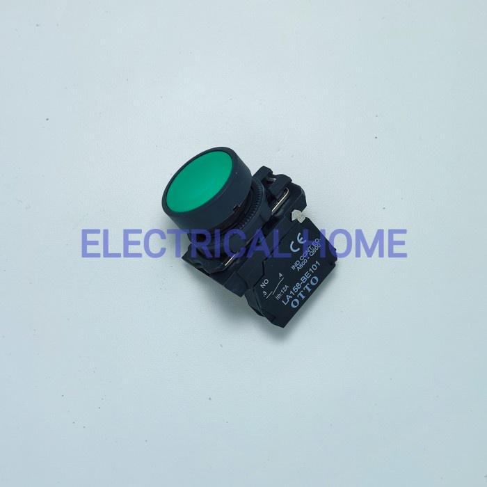 Push Button Flush Head 22mm 5AA31 Hijau OTTO