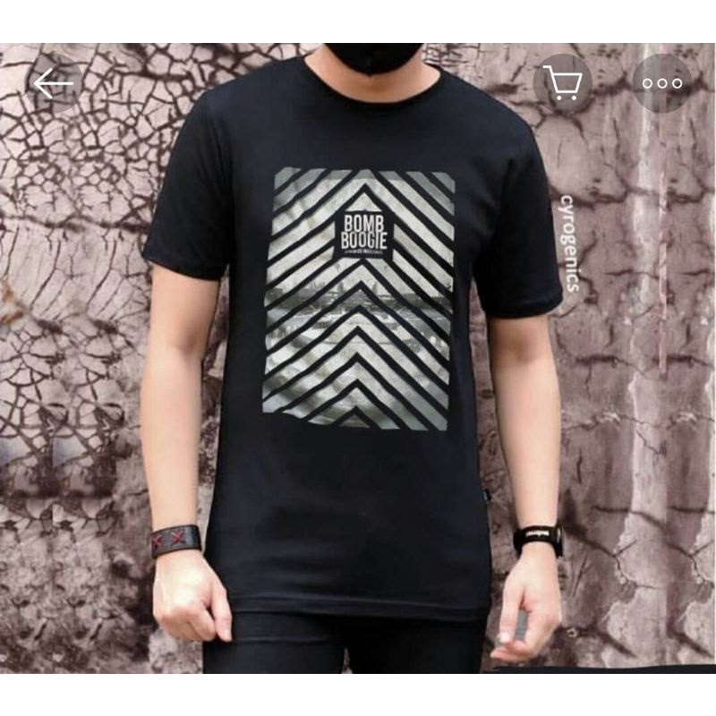 kaos boombogie original/kaos distro-Hitam kota