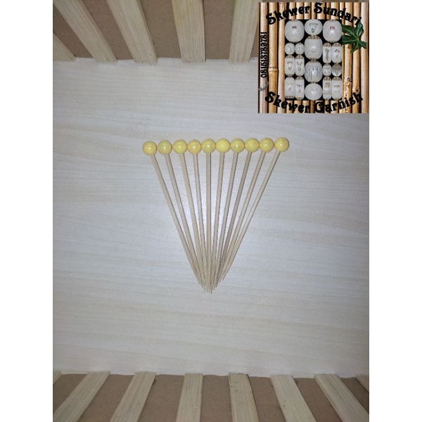 skewer yellow / cocktail skewer 10cm (100Pcs)