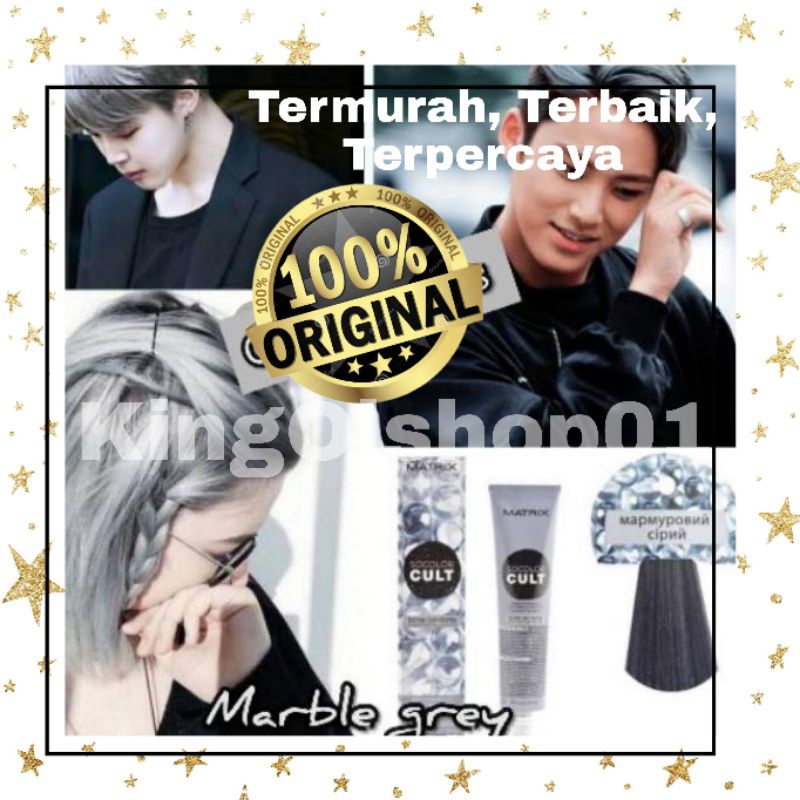 Matrix Socolor Cult As Abu abu Silver Cat Rambut + Oxydant 100ml Marble Grey pewarna rambut