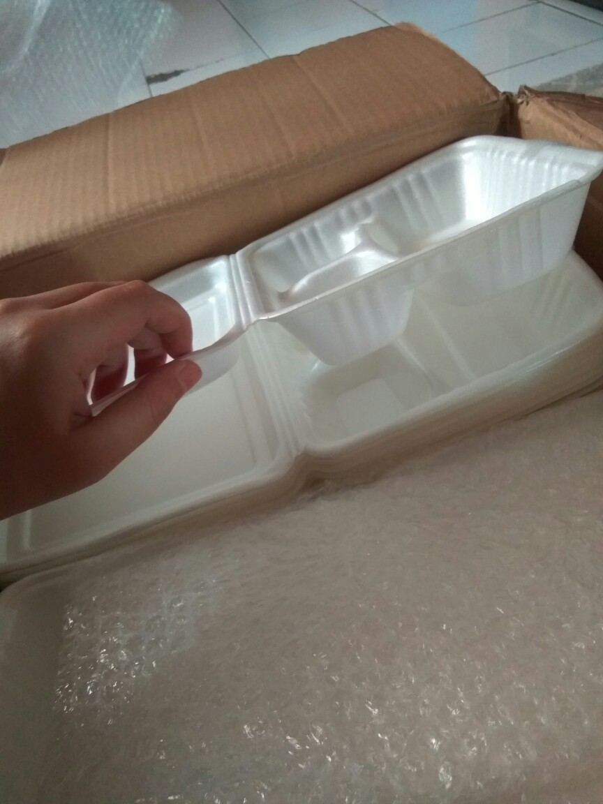 Styrofoam Besar - Kotak Makanan - Kemasan Makanan Sterofoam Persegi Ada Seka