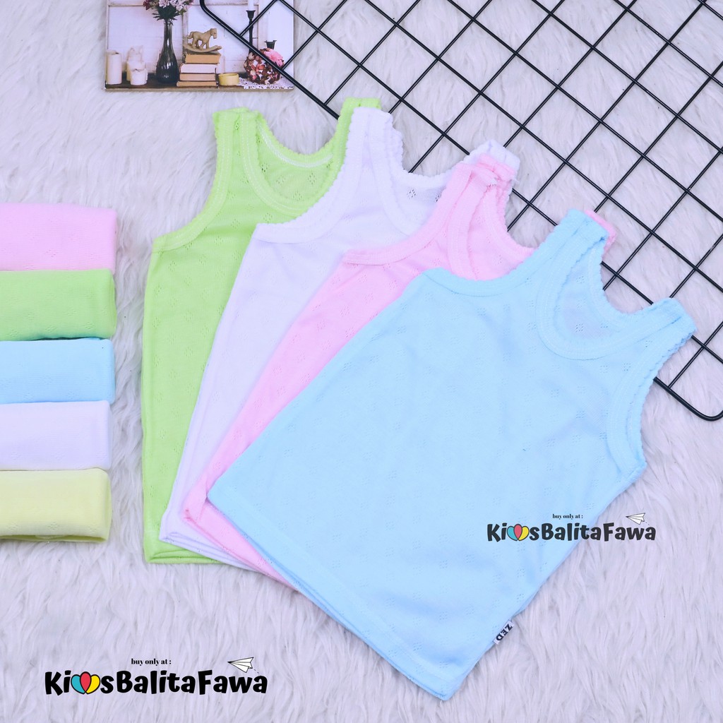 (SATUAN) Singlet Bayi - 7 Tahun / SNI Kaos Dalam Anak Laki Laki Perempuan Dalaman Katun Branded Polos babycinnamon