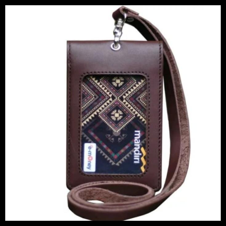 

TERLARIS ID CARD HOLDER KULIT ASLI TALI GANTUNGAN NAME TAG GENUINE LEATHER TERLARIS