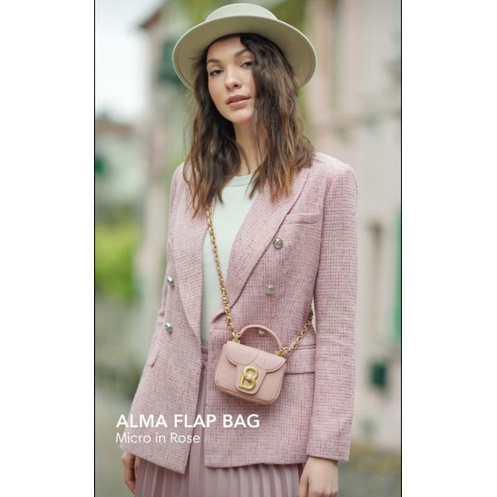 Buttonscarves Alma Flap Bag Micro - Rose