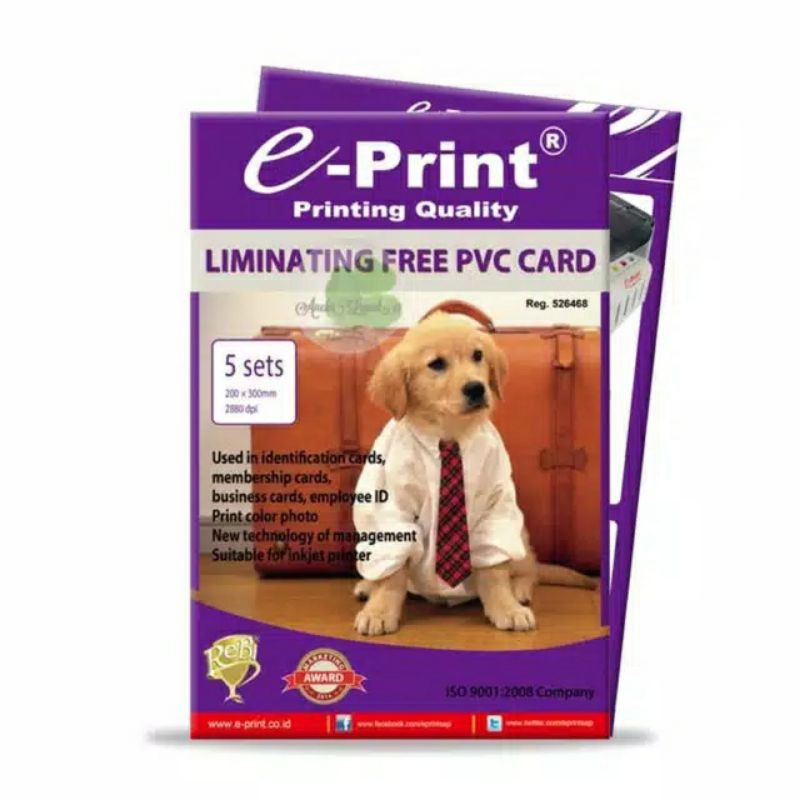 

E-print Laminating free pvc card 5sets 200x300mm 2880dpi