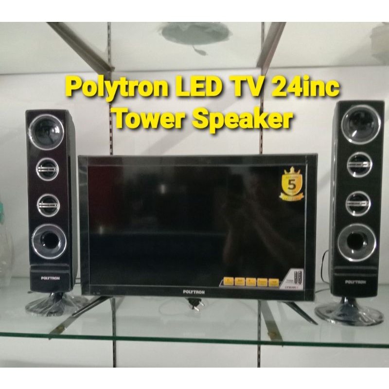 Polytron LED TV 24inc Tower Speaker