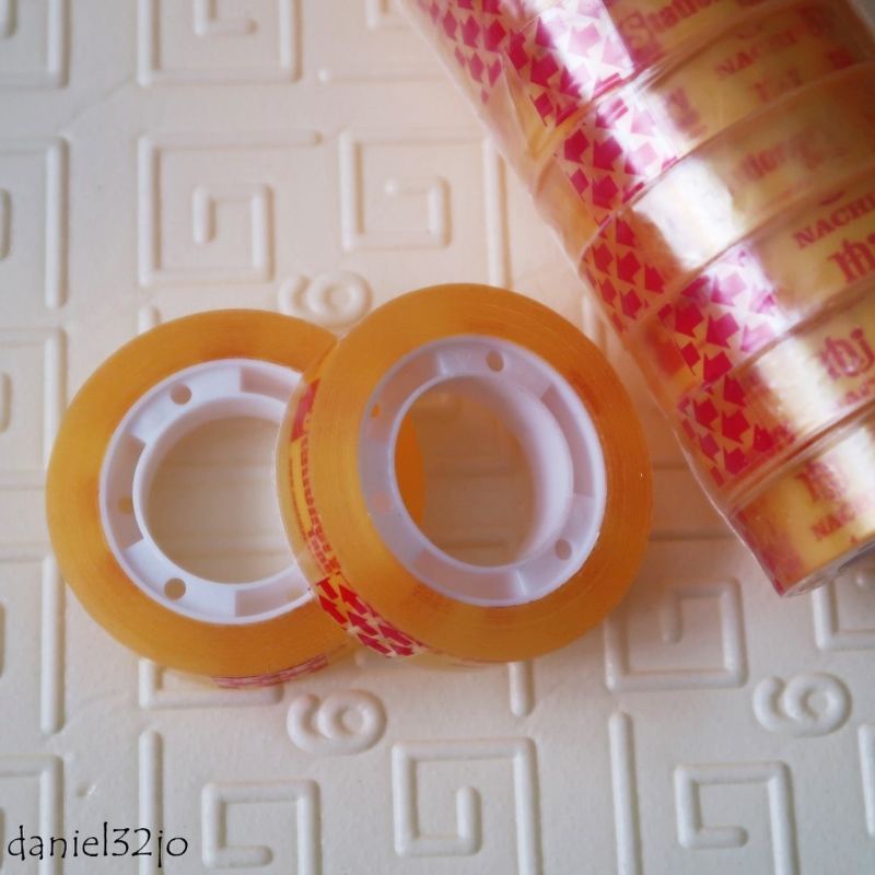 Isolasi Selotip Nachi Tape Lakban Kecil Bening 1/2 inch 12mm x 25y 25 yard