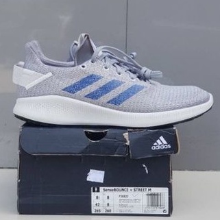 Sepatu Running Pria Adidas Sensebounce + Street F36922 "Grey White" BNIB