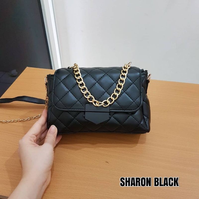 TAS SELEMPANG SHARON BLACK, LILAC dan COKLAT SUSU