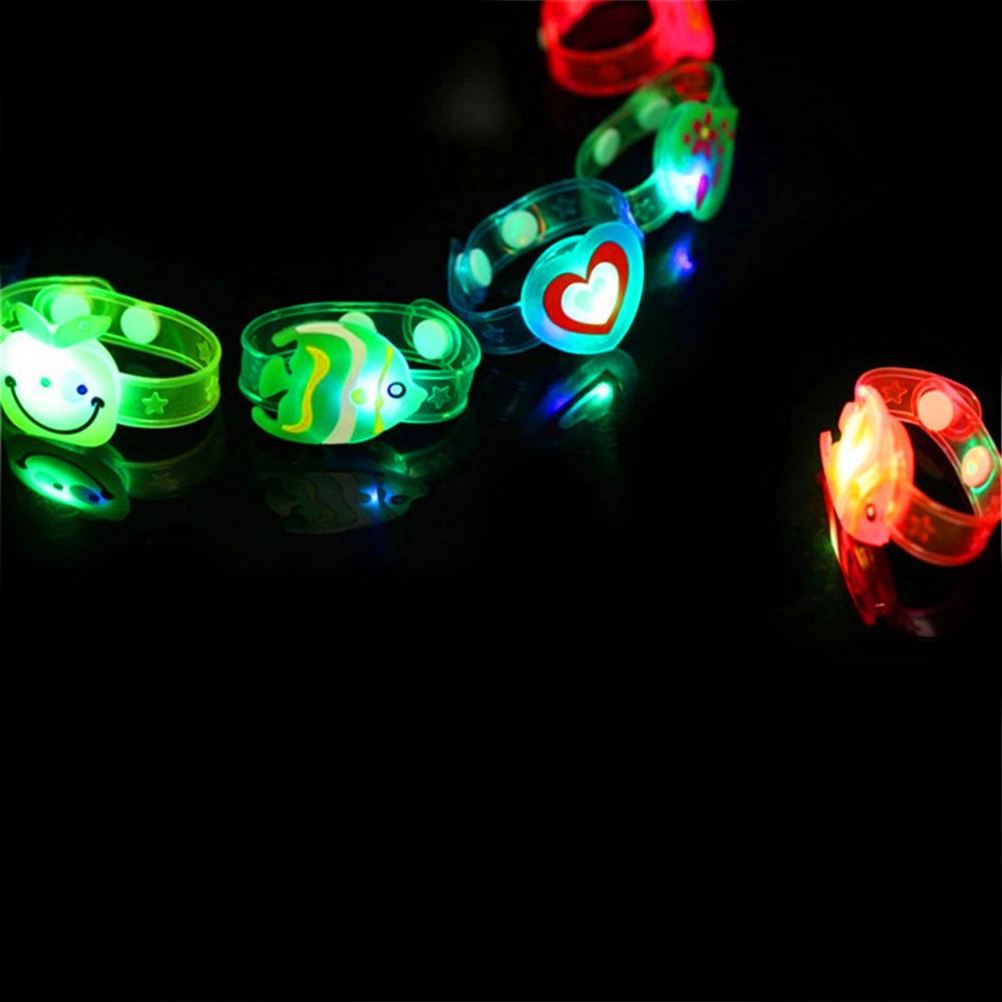 {LUCKID}Flashlight LED Wrist Watch Bracelet Toy Cute Cartoon Halloween Xmas Kids Gift