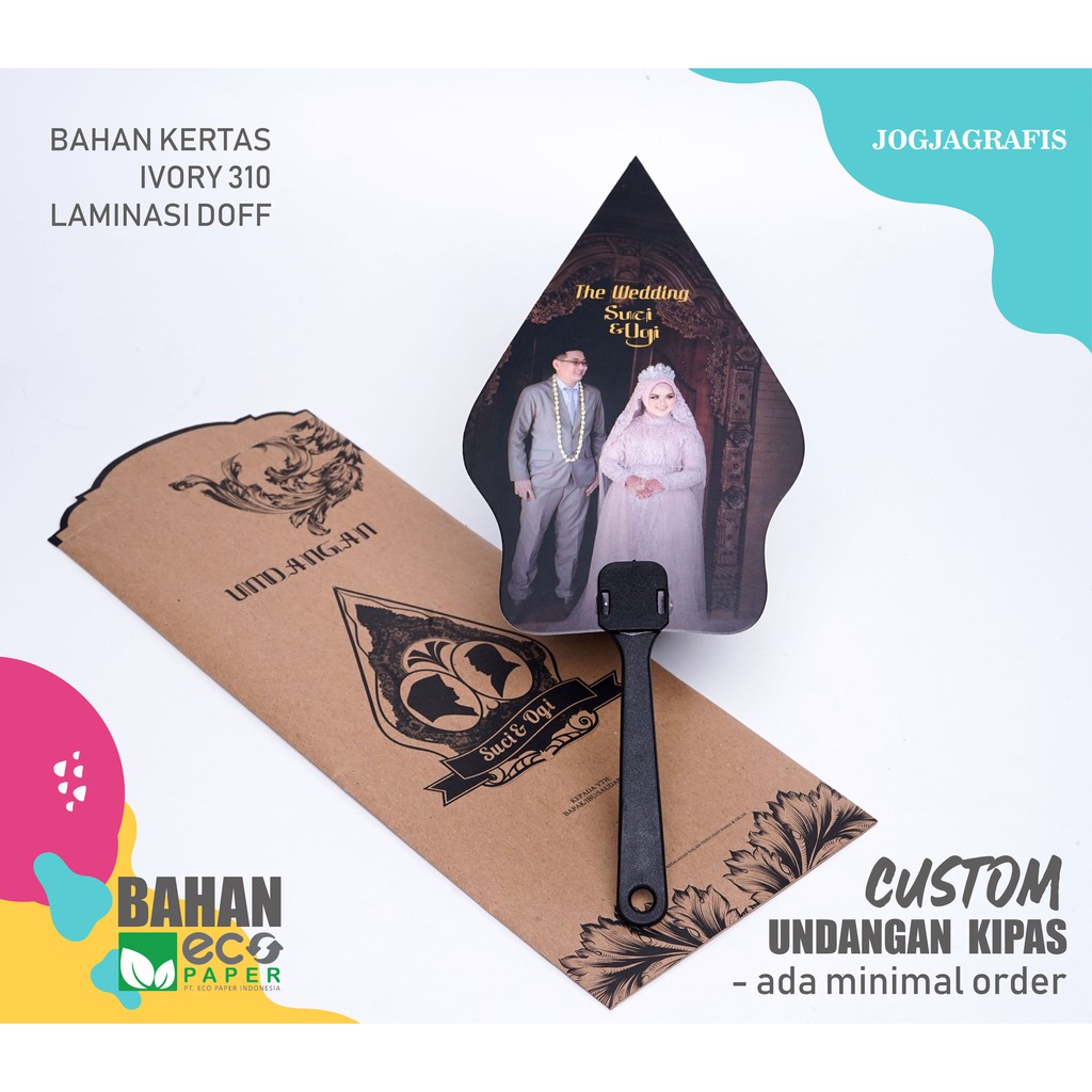 UNDANGAN UNIK KIPAS WAYANG AMPLOP FREE DESAIN CUSTOM