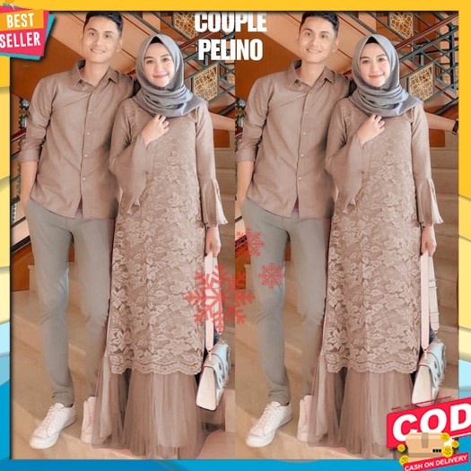 Baju Couple Lebaran Pasangan Remaja Suami Istri Terbaru 2022 Dress Muslim Wanita Remaja Couple Kafta