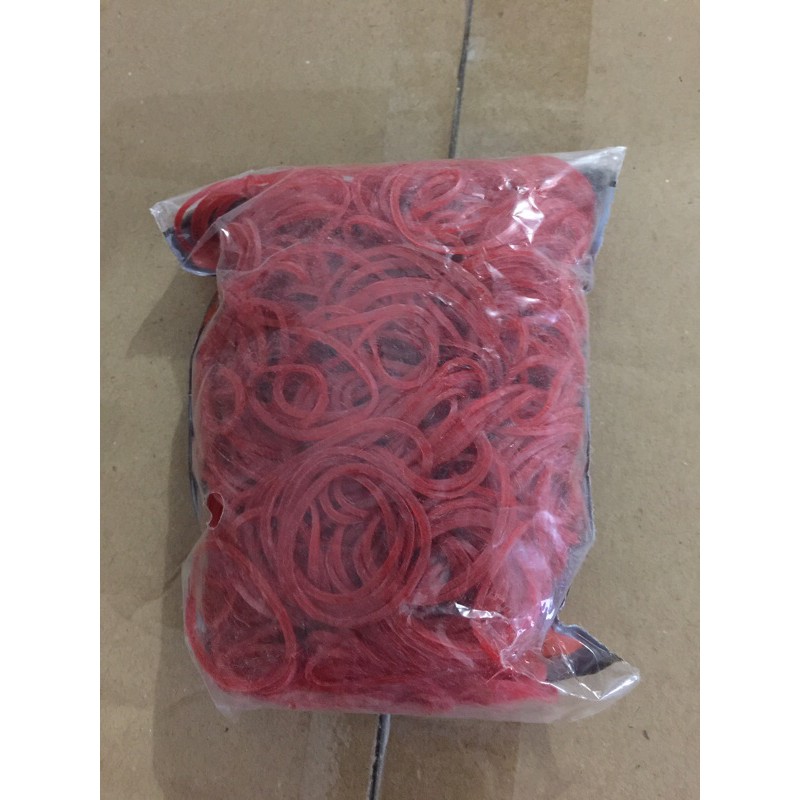 Karet Gelang warna Merah Kualitas Bagus 100 gram