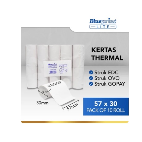 

Kertas Thermal 57mm 57x30mm Lite Kertas Kasir Kertas Struk EDC
