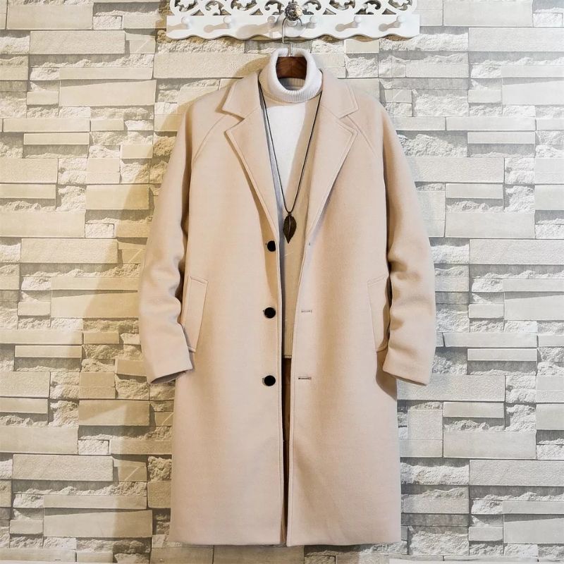 blazer jasket jubah panjang pria keren / kasual coat / casual longcoat import bahan flecee premium