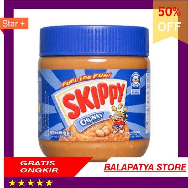 

TERMURAH Skippy Chunky Peanut Butter 340 gr