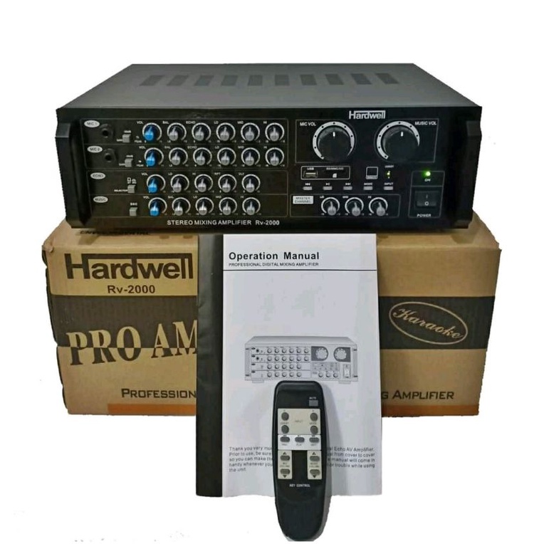 Amplifier Hardwell Rv 2000 Original RV2000 Ampli karaoke 220 watt bluetooth usb