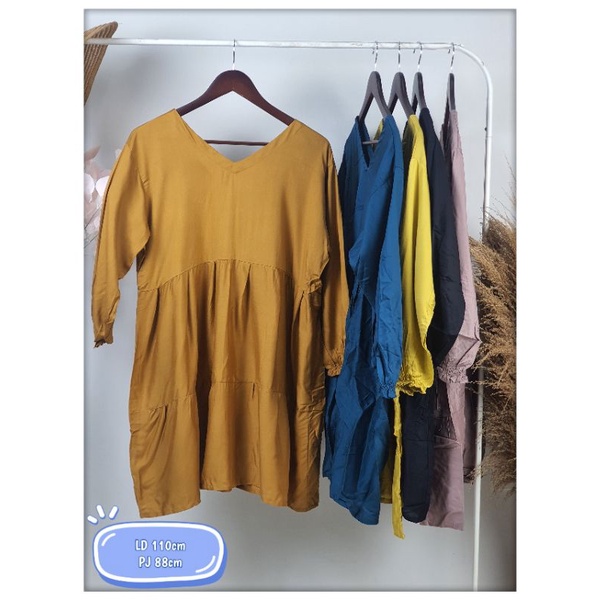 TUNIK RAYON PREMIUM / TUNIK KATUN POLOS / DRESS TUNIK / DRESS POLOS / TUNIK KATUN TERBARU / TUNIK KA