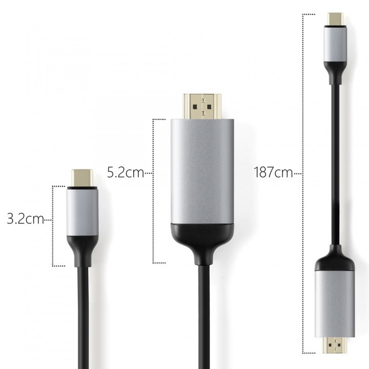 MINIX NEO C-4K - USB-C to 4K HDMI Cable 180cm - Hi-Res Display