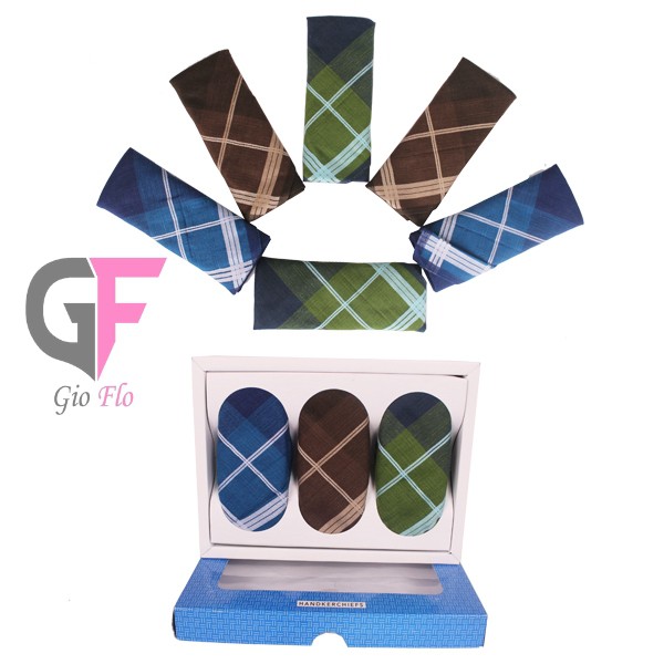 GIOFLO Sapu Tangan Katun Fashion Pria Isi 6 PCs Multicolor / SPT 26