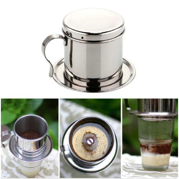 MOJOYCE Filter Saring Kopi Vietnamese Coffee Drip Pot Stainless - LC2