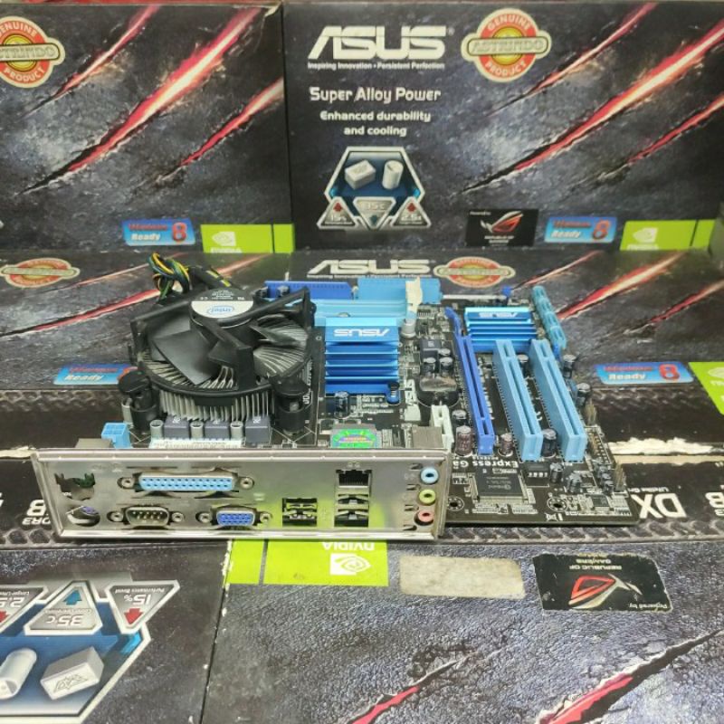 Motherboard Mobo Asus G41 Processor Intel Dual Core Bonus Fan Processor