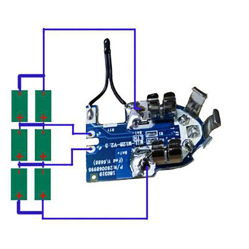 M12 Li-Ion Battery Plastic Case PCB Protection Circuit Board for 12V 48-11-2411 Box Housing