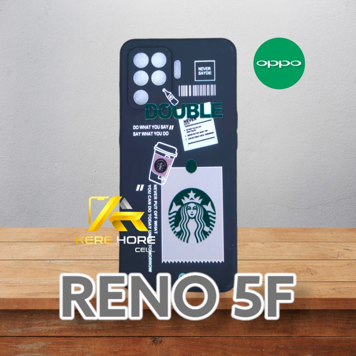 CASE OPPO RENO 5F SQUARE EDGE SOFTCASE STARBUCKS OPPO RENO 5F