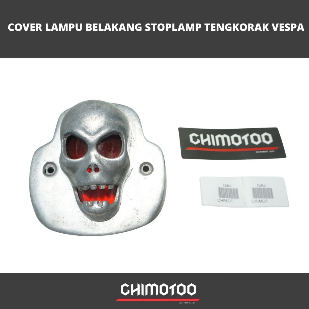 COVER LAMPU BELAKANG STOPLAMP TENGKORAK VESPA