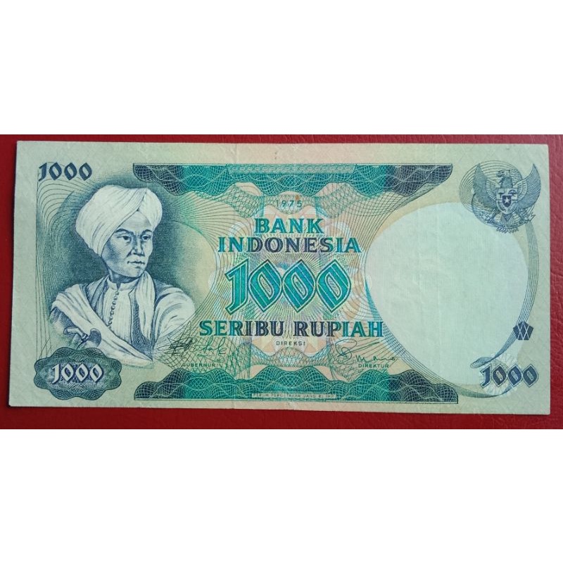 UANGKUNO 1000 RUPIAH DIPONEGORO THN 1975