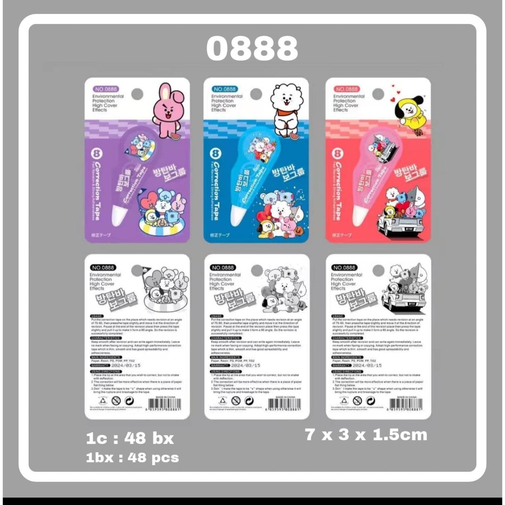

tipex roll mini kpop tipe 888 ahin satuan correction tape
