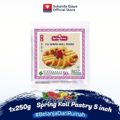 

Spring home tyj spring roll pastry kulit pangsit 250 gram (50 sheets)