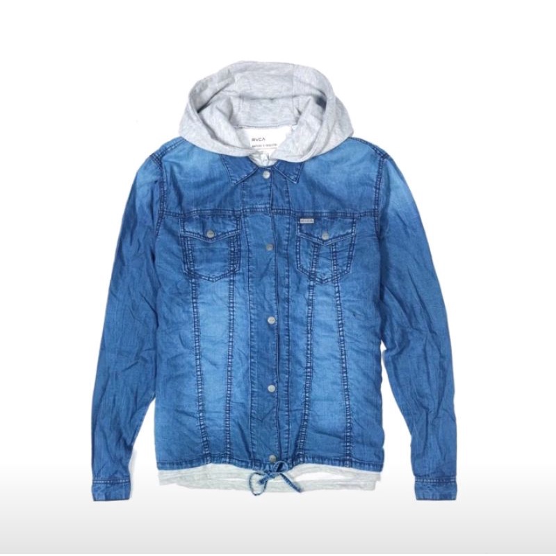 RVCA denim hoodie original baru