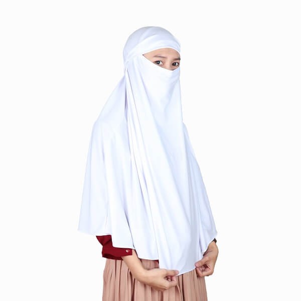 Kerudung Syari / Kerudung Corona Niqab Cadar - KC PUTIH