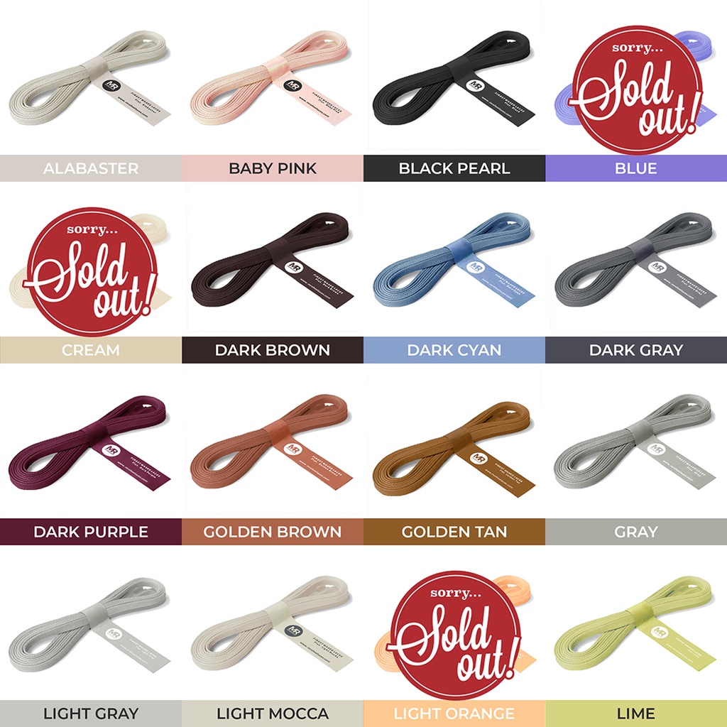 Tali Lilin Gepeng (Finest) 5mm 100cm Aneka Warna Untuk Sepatu Sneakers