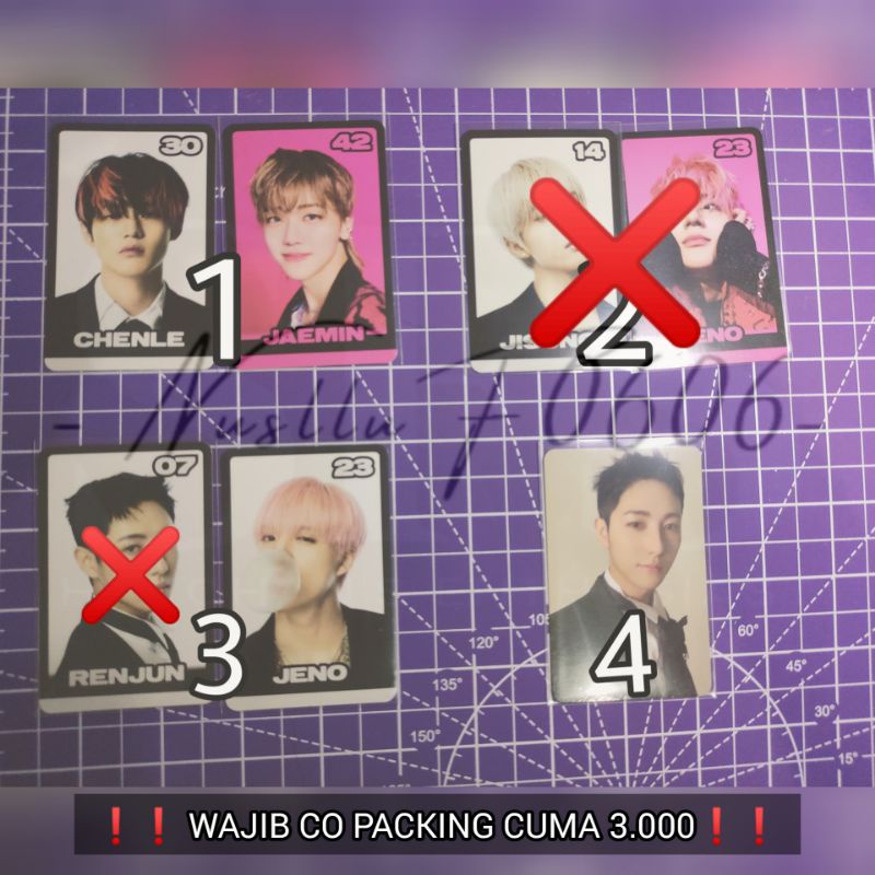 (READY) Jaemin Jeno Chenle Renjun Jisung Trading Card Concept Ver B Renjun Selca PB Glitch Mode Scra