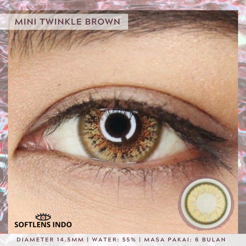 

Softlens kitty kawaii mini twinkle brown/ coklat