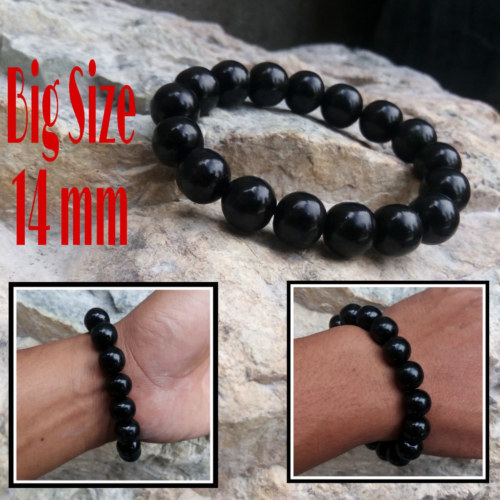 PROMO Gelang Giok Black Jade Aceh Natural Terapi Big Size