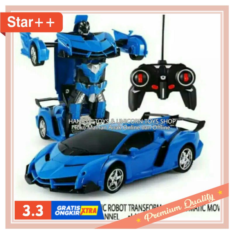 MAINAN MURAH IMPORT KEREN BERKUALITAS BAGUS AMAN / RC Mobil transform atau mobil remot robot -